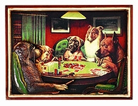 Billiard Wall Decor Accessory Dogs with Cigars Poker