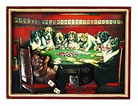 Billiard Wall Decor Accessory Poker Dogs
