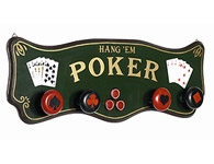 Billiard Wall Decor Accessory Poker Coat Rack