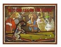 Billiard Wall Decor Accessory One Leg on Floor