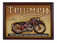 Billiard Wall Decor Accessory Triumph Speed Twin