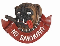 Billiard Wall Decor Accessory No Smoking Dog