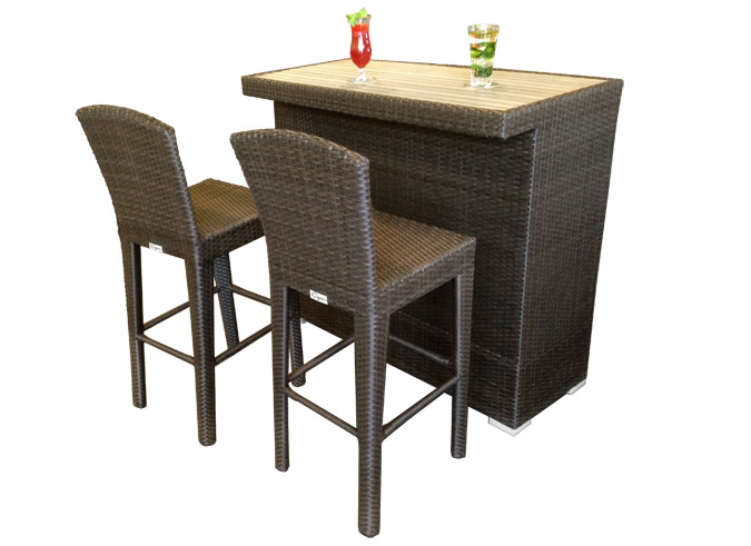 barmeubel wicker martini patio bar table with realistic synthetic teak top barmeubel wicker martini patio bar table with realistic synthetic teak top